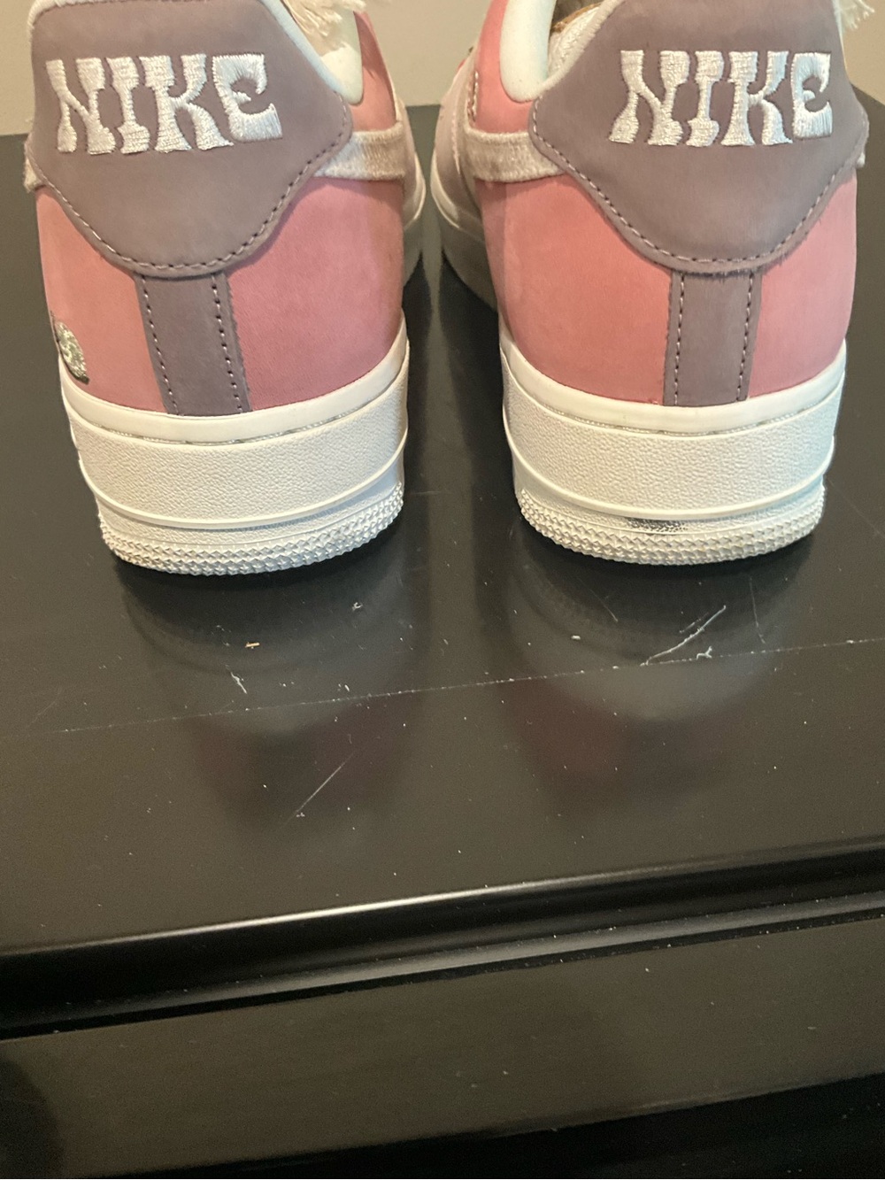 Nike Air Pink and White Low-Top Sneakers with Tassel Laces Size 9 - Picture 4 of 12